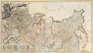 Pierwsza Ogólna Mapa Imperium Rosyjskiego, 1745 autorstwa Unbekannt