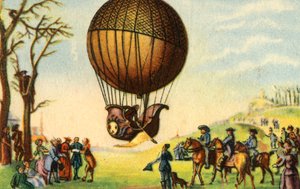 Pierwsze załogowe wejście balonu wodorowego, Paryż, Francja, 1 grudnia 1783, 1932. autorstwa Unbekannt