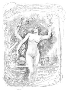 Pierwszy szkic emalii Godzina w całej swej chwale zostanie odprowadzona na wieki, 1899 autorstwa Unbekannt