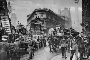 Tragarze rybni w Billingsgate, Londyn, 1926-1927 autorstwa Unbekannt