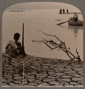 Rybacy nad Morzem Martwym: spękania na brzegu, ok. 1900 autorstwa Unbekannt