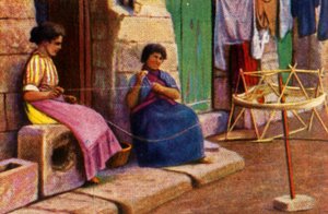 Nawijarka rybacka do siatek, Malta, ok. 1928 r. autorstwa Unbekannt