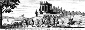 Flamsteed House w Greenwich Park, Londyn, koniec XVII wieku autorstwa Unbekannt