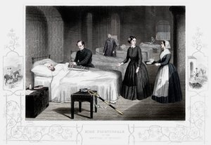 Florence Nightingale w szpitalu w Scutari, ok. 1860 r. autorstwa Unbekannt
