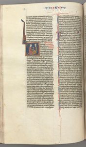 Fol. 178v, Nehemiasz, inicjał historyczny V, Nehemiasz przedstawiający Artakserksesowi złoty kielich, c. 127 autorstwa Unbekannt