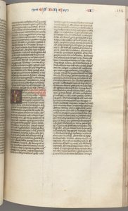 Fol. 184r, Ezdrasz II, historyczny inicjał E, ksiądz okadzający ołtarz, ok. 184r. 1275-1300. autorstwa Unbekannt