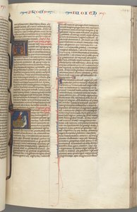 Fol. 194r, Judyta, historyczny inicjał A, Judyta ścinająca głowę Holofernesowi, ok. 194r. 1275-1300. autorstwa Unbekannt