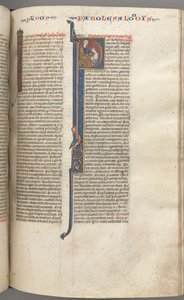 Fol. 238r, Przysłów, historyczny inicjał P, Salomon pouczający Rechoboama, ok. 238r. 1275-1300. autorstwa Unbekannt