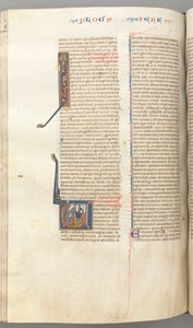 Fol. 292v, Jeremiasz, historyczny inicjał V, ukamienowanie Jeremiasza, c. 1275-1300. autorstwa Unbekannt