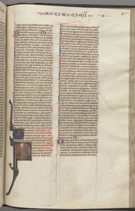 Fol. 456r, Tymoteusz I, inicjał historyczny P, Paweł w pozycji siedzącej, ok. 456r. 1275-1300. autorstwa Unbekannt