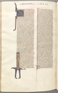 Fol. 476v, Jakub, inicjał historyczny I, Jakub stojący ze zwojem, c. 1275-1300. autorstwa Unbekannt