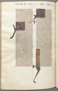 Fol. 481v, Juda, inicjał historyczny I, Juda stojący ze zwojem, 1275-1300. autorstwa Unbekannt