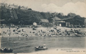 Folkestone. Plaża i wyciągi, koniec XIX-początek XX wieku autorstwa Unbekannt