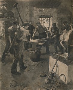 Kucie kotwicy, 1892. autorstwa Unbekannt