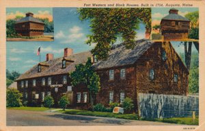Fort Western i Block Houses, Augusta, Maine, lata 20. autorstwa Unbekannt