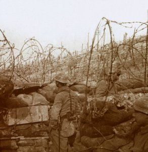 Okop Fosse Froide, Szampan, północna Francja, c1914-c1918 autorstwa Unbekannt