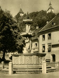 Fontanna, Friesach, Austria, c1935. autorstwa Unbekannt
