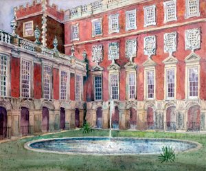 Fontanna w pałacu Hampton Court autorstwa Unbekannt
