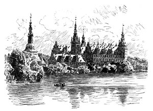 Zamek Frederiksborg, Hillerod, Dania autorstwa Unbekannt