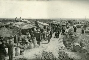 Francuskie kuchnie polowe za linią ognia, 1919. autorstwa Unbekannt