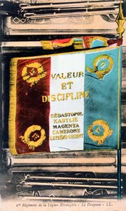 Flaga francuskiej Legii Cudzoziemskiej, Sidi Bel Abbes, Algieria, XX w. autorstwa Unbekannt
