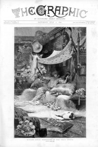 Francuska aktorka Sarah Bernhardt w swoim paryskim studiu, Francja, 1890 autorstwa Unbekannt