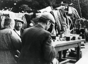 Uchodźcy francuscy i belgijscy, Rambouillet, Francja, 16 lipca 1940 autorstwa Unbekannt
