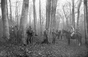 Francuskie patrole w Lesie Argonne, Francja, 1915 autorstwa Unbekannt
