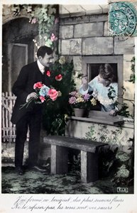 Romantyczna pocztówka francuska, ok. 1900 autorstwa Unbekannt