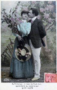 Romantyczna pocztówka francuska, ok. 1900 autorstwa Unbekannt