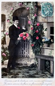 Romantyczna francuska pocztówka, ok. 1900 autorstwa Unbekannt