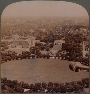 Z Washington Monument N., Biały Dom, Departament Skarbu i Stanu, Waszyngton, USA, autorstwa Unbekannt