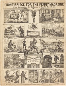 Frontyspis do Penny Magazine Towarzystwa Upowszechniania Wiedzy: Vo, XIX w. autorstwa Unbekannt