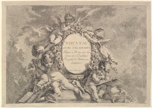 Frontyspis, z Nowej księgi Akademii Malowanych w Rzymie autorstwa studentów Akademii R..., 1759. autorstwa Unbekannt