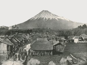 Fujiyama, Święta Góra, z wioski Jedzumi, Japonia, 1895. autorstwa Unbekannt