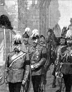 Pogrzeb księcia Albany: Procesja wkraczająca do zamku Windsor, 1884, 1900 autorstwa Unbekannt