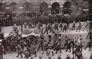 Procesja pogrzebowa króla Edwarda VII, Whitehall, Londyn, 20 maja 1910. autorstwa Unbekannt