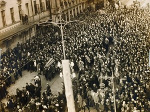 Kondukt żałobny poety Walerego Bryusowa, Moskwa, ZSRR, 12 października 1924 autorstwa Unbekannt