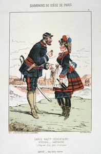Siedząca Gwardia Narodowa - Oficer Kantyniera, Oblężenie Paryża, 1870-1871 autorstwa Unbekannt
