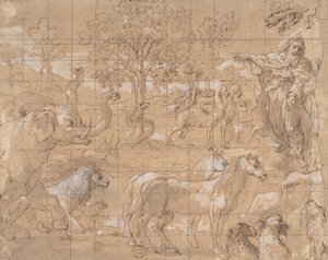 Garden of Eden, Stworzenie zwierząt, XVI wiek. autorstwa Unbekannt