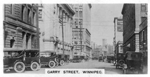 Garry Street, Winnipeg, Manitoba, Kanada, ok. 1920 r. autorstwa Unbekannt
