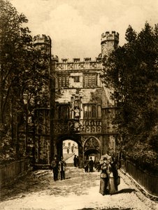 Brama Trinity College, Cambridge, 1898. autorstwa Unbekannt