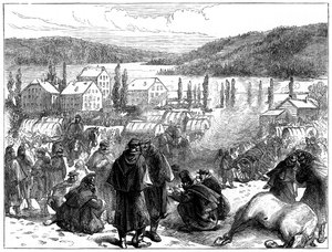 Generał Bourbakis pokonał armię francuską w Szwajcarii, luty 1871 autorstwa Unbekannt