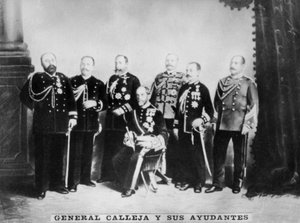 Generał Calleja i jego sztab, c1910 autorstwa Unbekannt