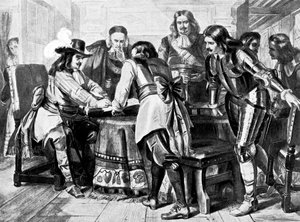 Generał Monck ogłasza Wolny Parlament, 1660 c1905 autorstwa Unbekannt