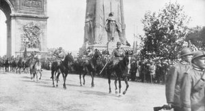 Generał Montuori i wojska włoskie podczas parady zwycięstwa, Paryż, Francja, 14 lipca 1919 autorstwa Unbekannt