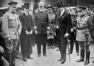 Generał Pershing przybywający do Liverpoolu, 8 czerwca 1917, c1920 autorstwa Unbekannt