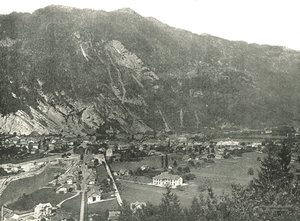 Widok ogólny miasta Interlaken, Szwajcaria, 1895. autorstwa Unbekannt