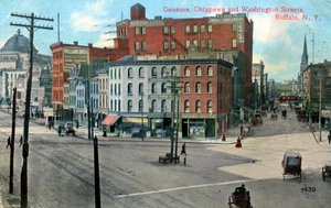 Genesse, Chippewa i Washington Streets, Buffalo, Nowy Jork, USA, c1910 autorstwa Unbekannt