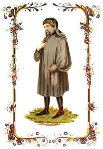 Geoffrey Chaucer, XIV-wieczny angielski pisarz, poeta, filozof, biurokrata i dyplomata, c1850 autorstwa Unbekannt